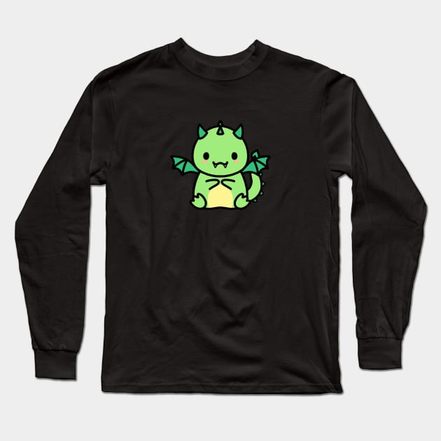 Dragon Long Sleeve T-Shirt by littlemandyart